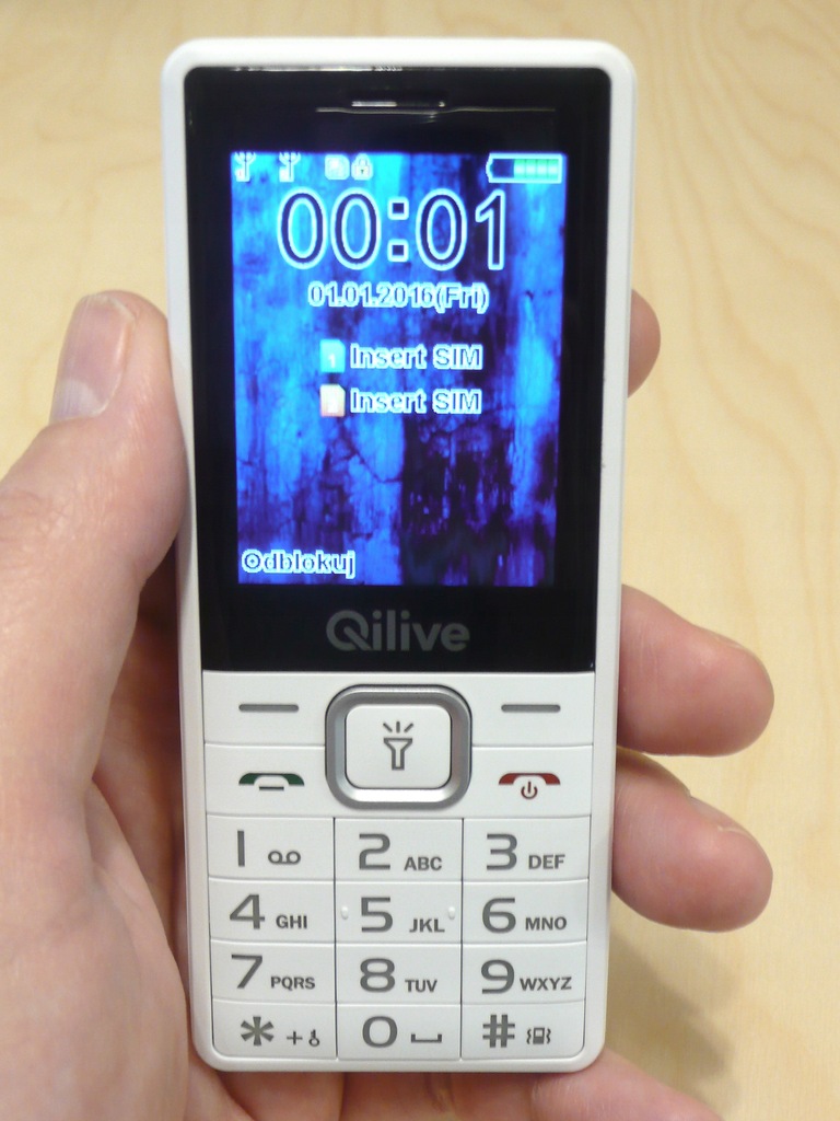 Klasyczny, biały telefon Qilive Q4359 - jak nowy!