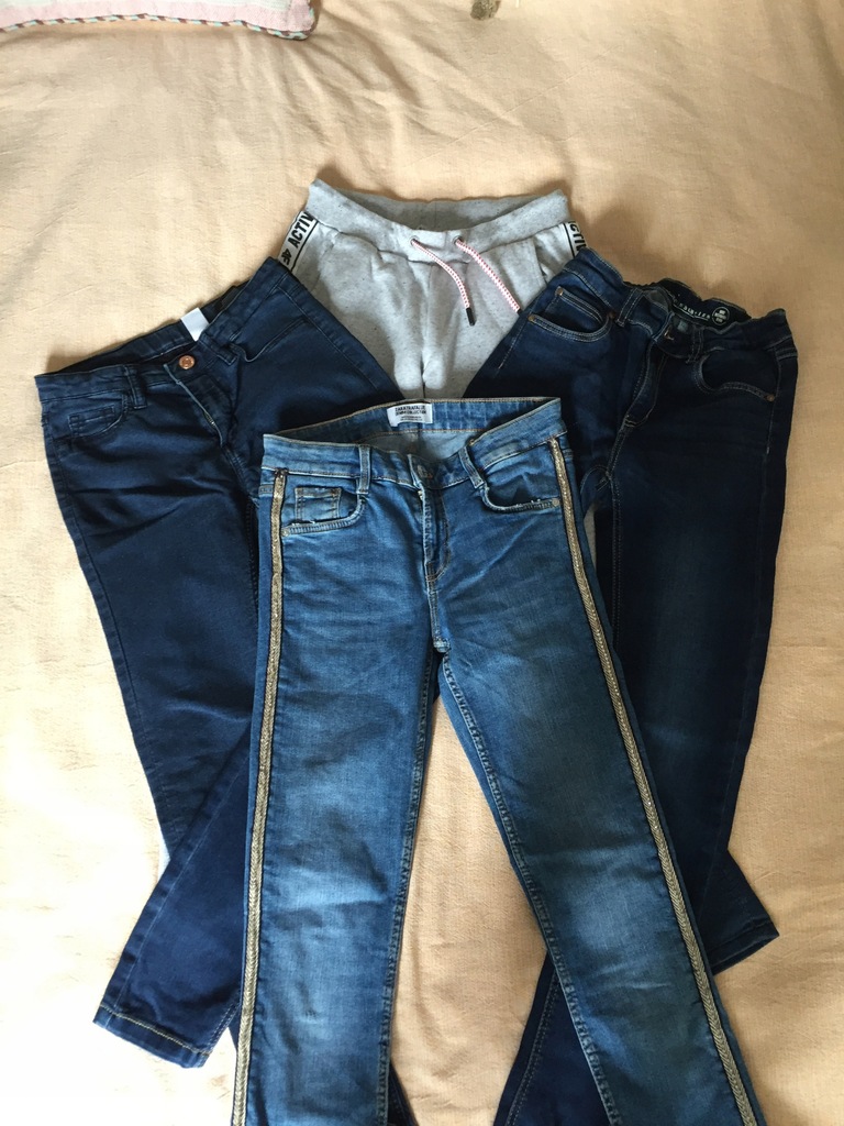 Zestaw 5 par spodni jeansow r 146