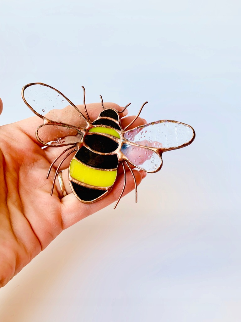 Pszczółka witraż broszka Tiffany ozdoba prezent