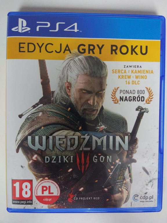 Wiedźmin III dziki gon, edycja gry roku. PS4