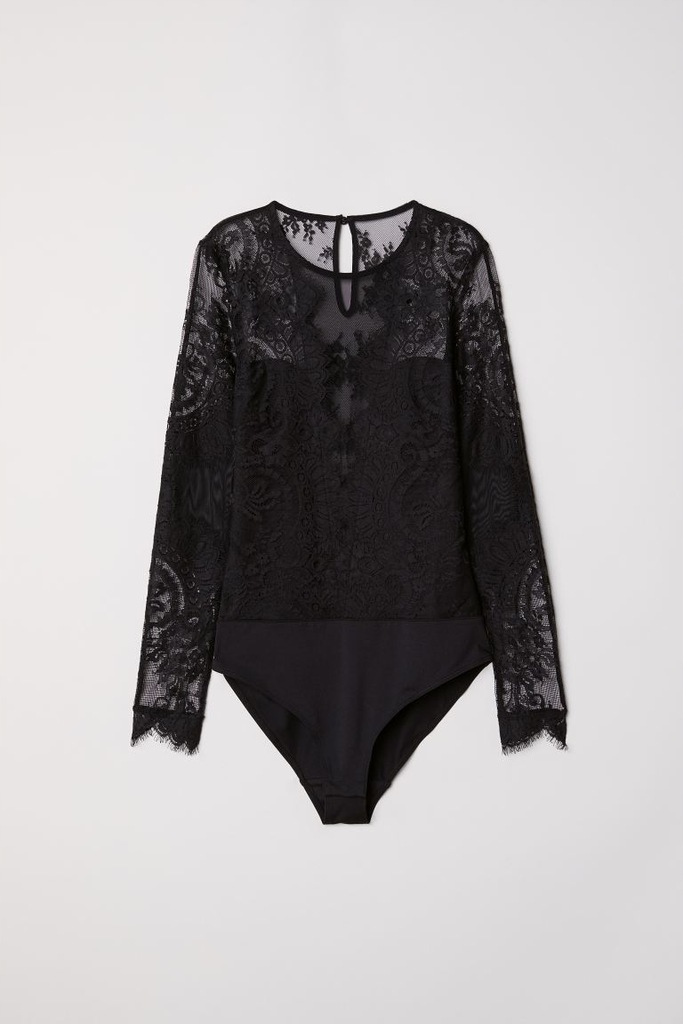 H&M, 36/S, koronkowe body,