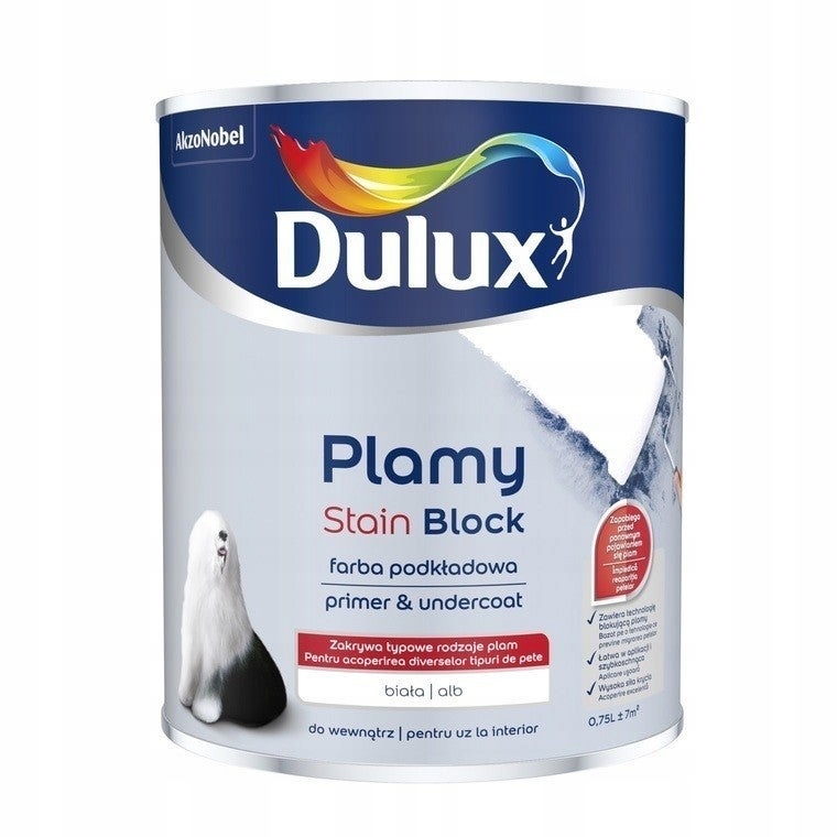 Farba podkładowa Dulux Plamy biała 0,75l