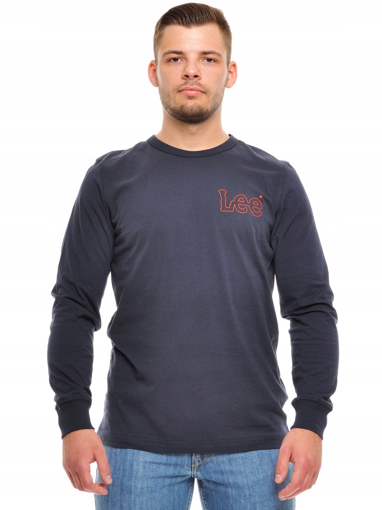 LEE koszulka navy OUTLINE LOGO LS _ M 38