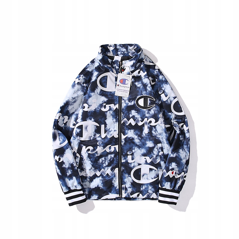 Champion printed jacket with stand collar coat