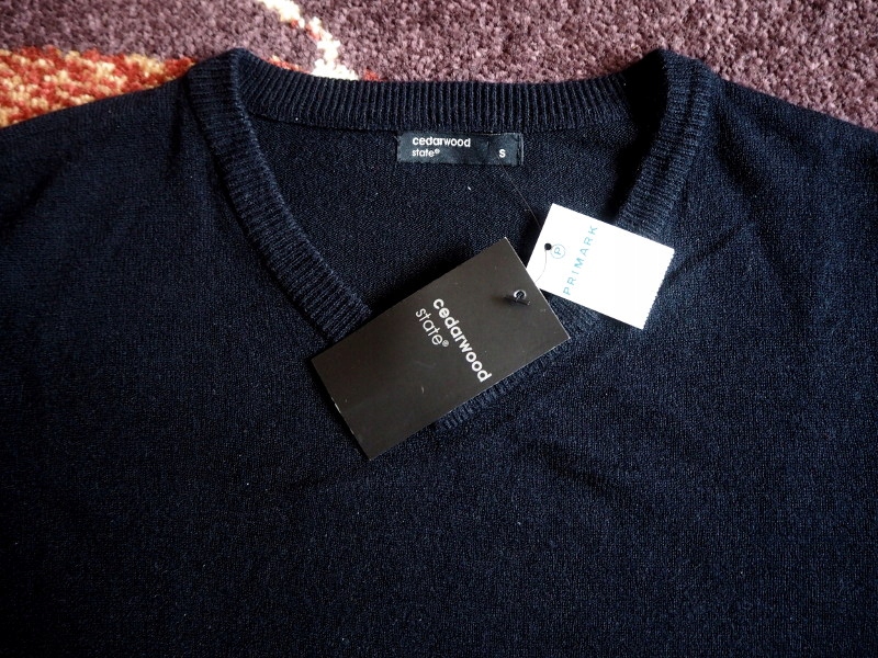 PRIMARK - sweter męski czarny - rozmiar S