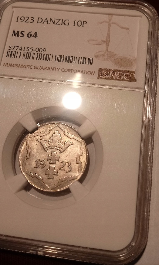 10 fenigów 1923 NGC MS 64 - [10 pfennige] - PIĘKNA