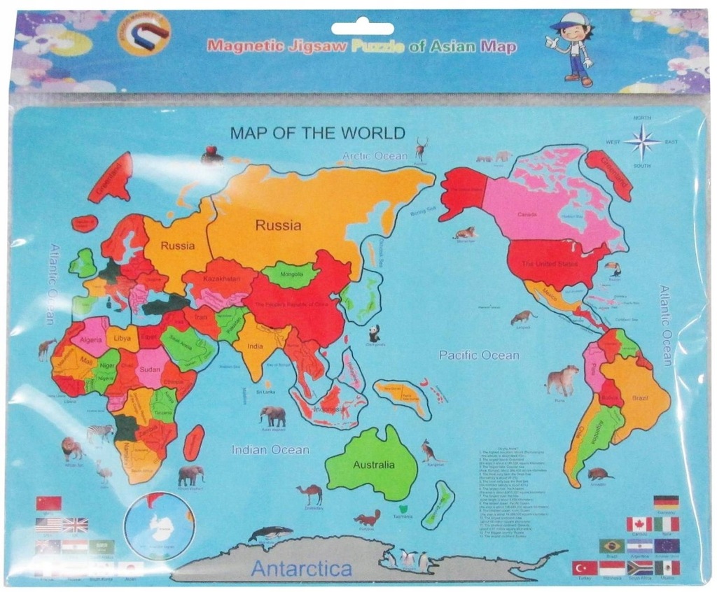 MAPA PUZZLE MAGNETYCZNA