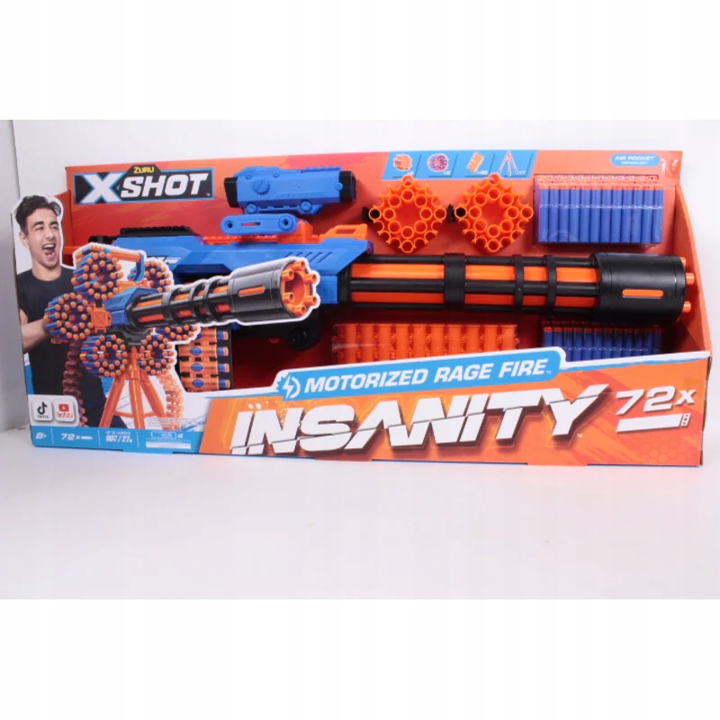 ZURU X-SHOT Insanity Motorize 72strz 36605 27039