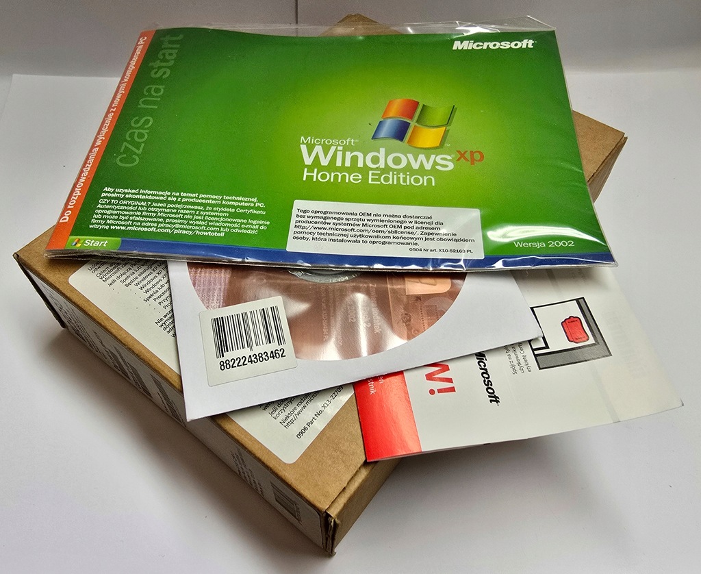 Microsoft Windows XP Home Edition BOX polski PL ; CD/PUDEŁKO/KLUCZ