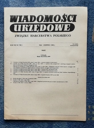WIADOMOŚCI URZĘDOWE ZHP - 3 / 1988