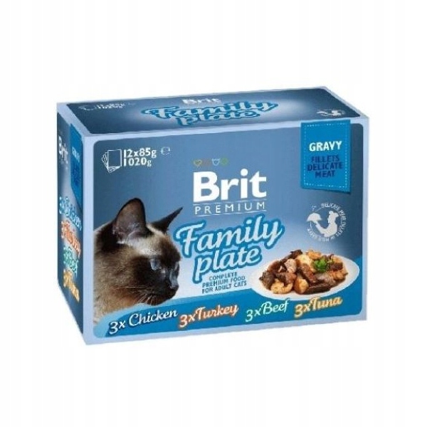 Brit Cat Pouch Gravy Fillet Family Plate 12x85g