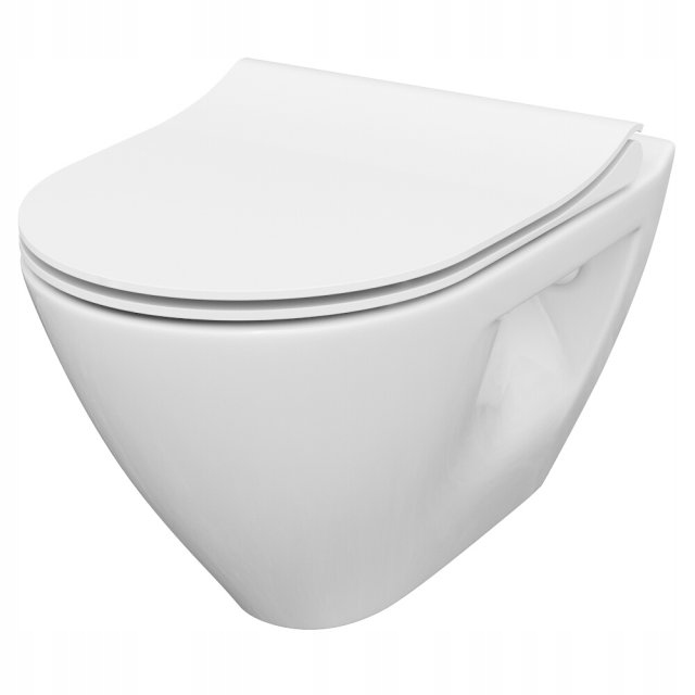 Miska WC podwieszana SET B292 MZ MILLE PLUS BEZRANTOWA deska duroplast slim