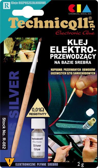 KLEJ ELEKTROPRZEWODZĄCY NA BAZIE SREBRA 2G +PĘDZEL