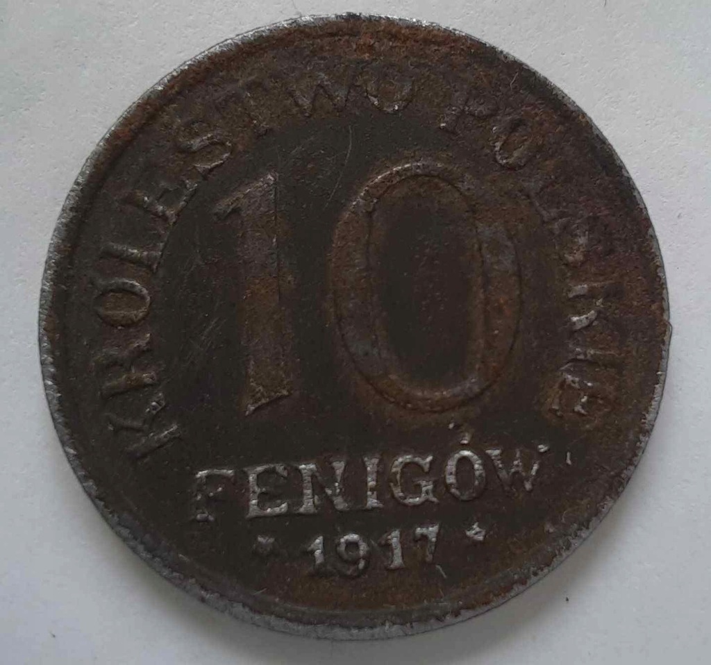 KRÓLESTWO POLSKIE 10 FENIGÓW 1917