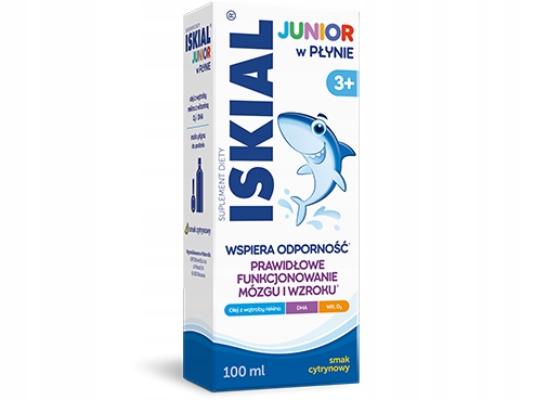 Iskial Junior 3+ w płynie smak cytrynowy 100 ml DATA 04.2024