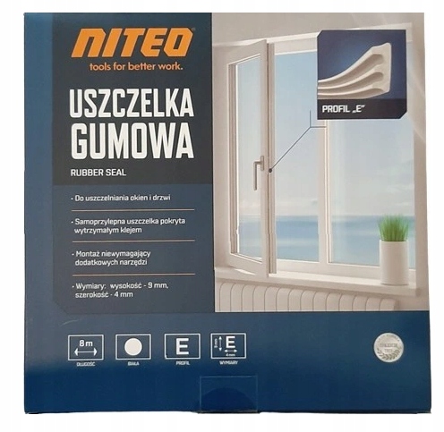 Uszczelka gumowa dł. 8m 9x5,5mm NITEO profil E