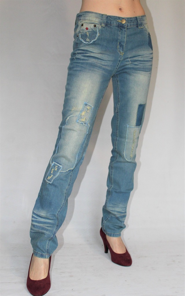 BPC model STRAIGHT SLIM LEG spodnie DENIM 164 cm