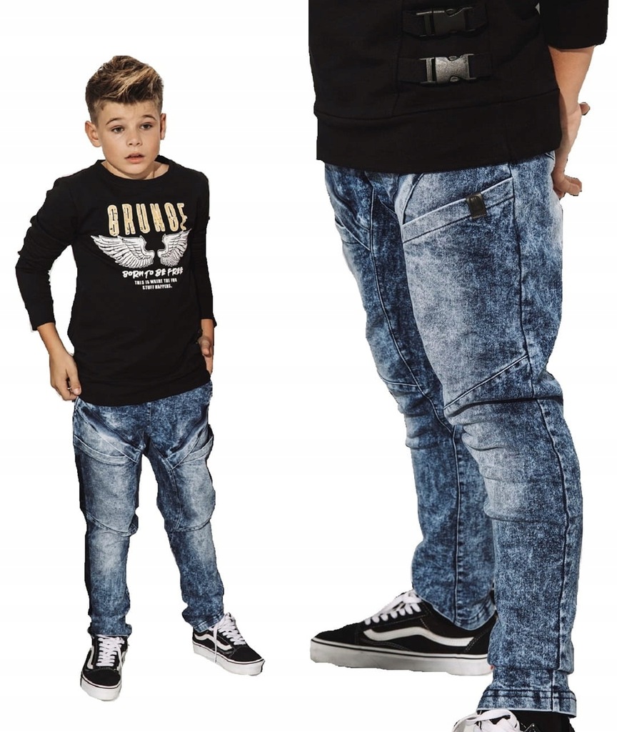 Spodnie jeansowe niebieskie All For Kids 152 / 158