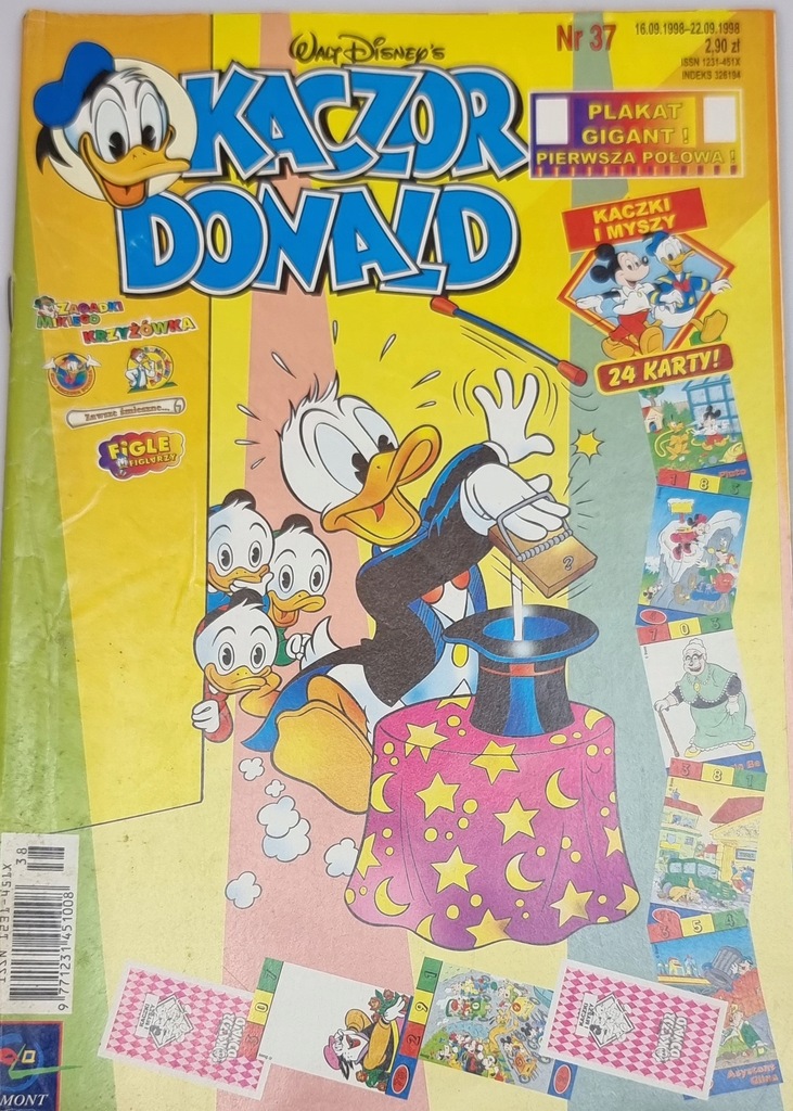 Kaczor Donald Nr 37 / 1998 czasopismo dla dzieci