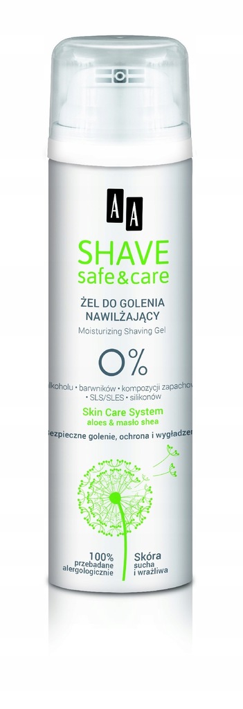 AA Shave Safe & Care Żel do golenia nawilżając