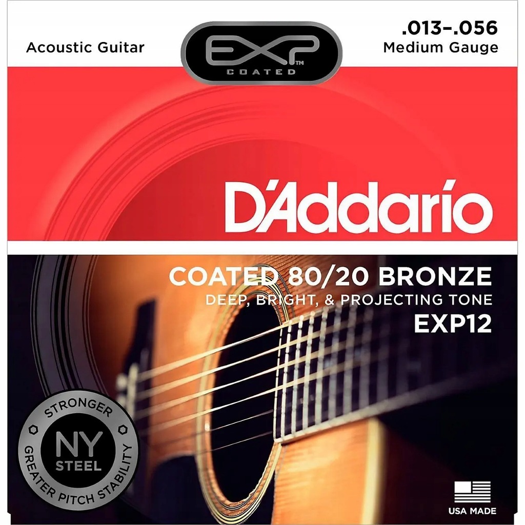 D'Addario EXP 12 struny do gitary akustycznej
