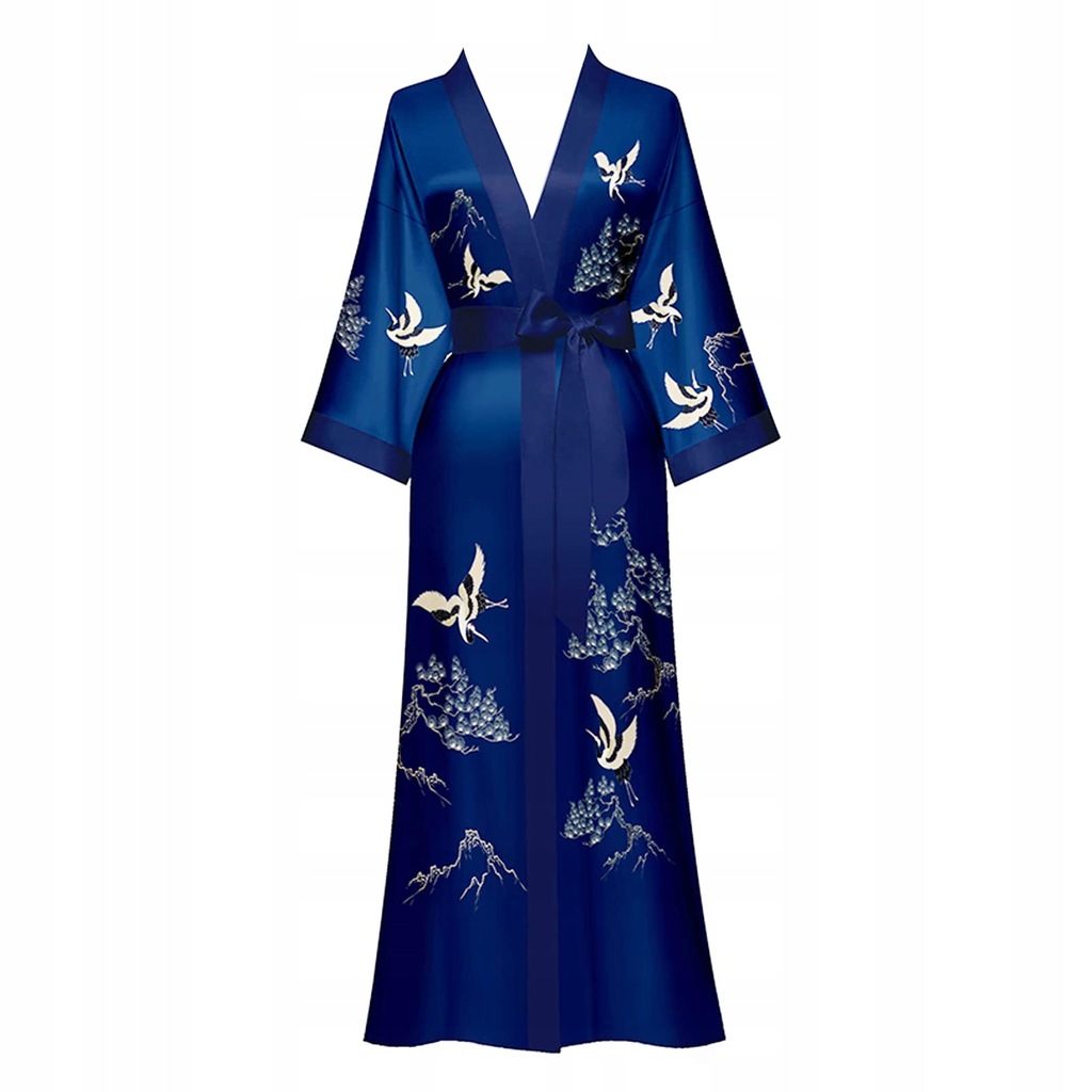 Yemmert Kimono szlafrok szlafrok kwiatowy jedwabny