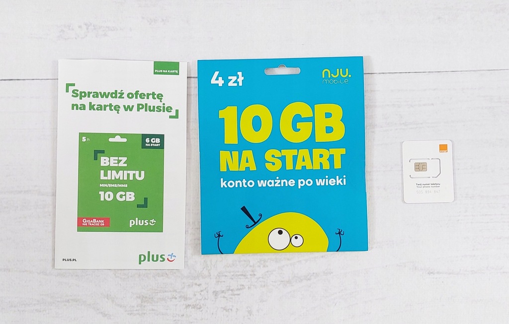 Unikalny STARTER ORANGE + PLus + NJU mobile 5 zł Karta SIM x 3 szt !!