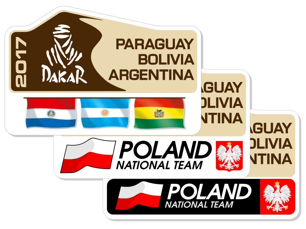 Naklejki DAKAR 2017 POLAND NATIONAL TEAM - TANIEJ!