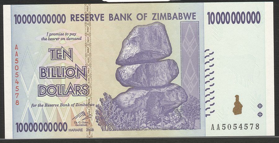 Banknot 10 miliardów dolarów (Zimbabwe)