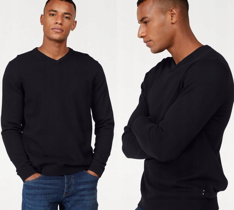 JACK&JONES CZARNY SWETER MĘSKI M