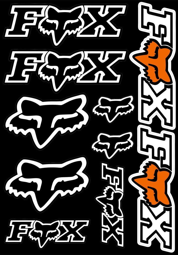 Naklejki Fox Stickers Cross Off Road Atv Sx Exc Cr Oficjalne Archiwum Allegro