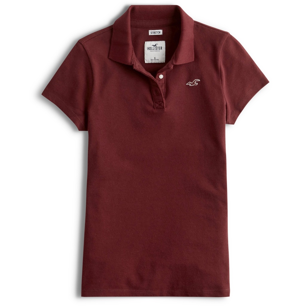 koszulka t-shirt HOLLISTER Slim Icon Polo roz.L