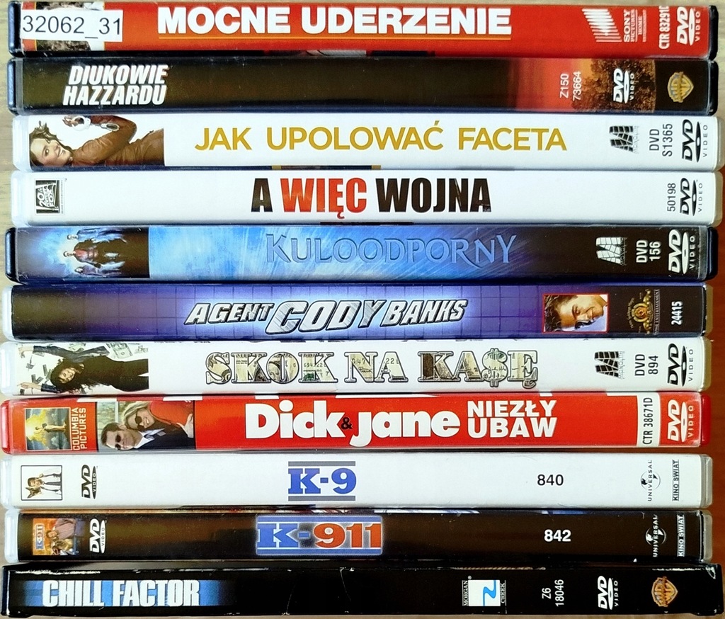 Pakiet DVD 25: komedie sensacyjne, Mocne Uderzenie, Kuloodporny (11 filmów)