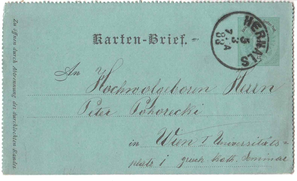 c105 - Cs Austria sekretnik Hernals - Wiedeń 1888