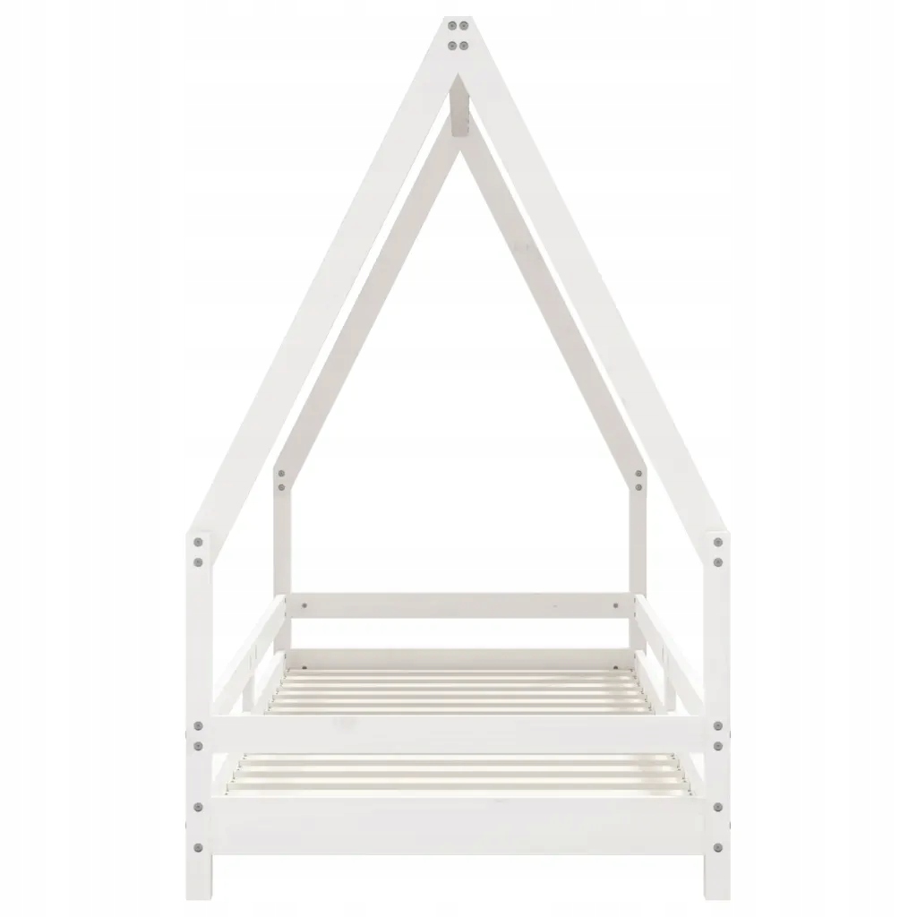 vidaXL Rama łóżka dla dzieci, biała, 90x200 cm, drewno sosnowe