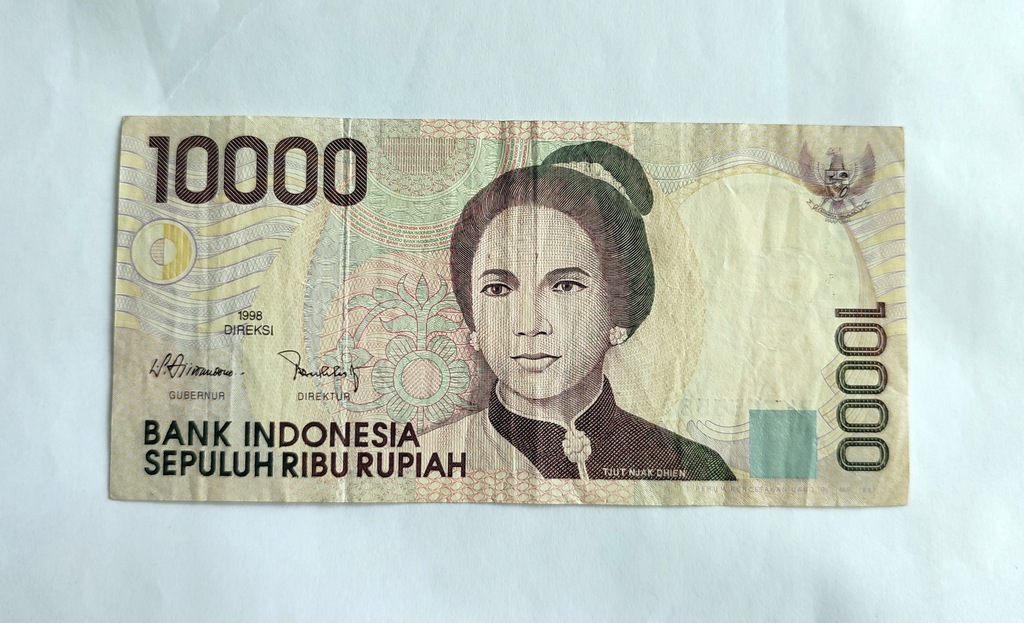 Indonezja 10000 Rupii 1998 r. Stan 3