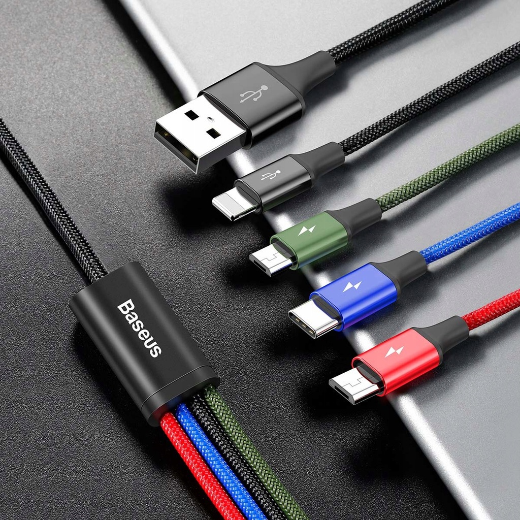 Купить КАБЕЛЬ BASEUS 4В1 USB — MICRO X2 LIGHTNING TYPE-C: отзывы, фото, характеристики в интерне-магазине Aredi.ru