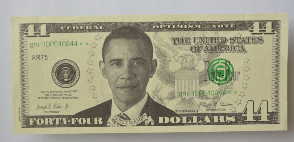 Barack Obama banknot fantazyjny 2009