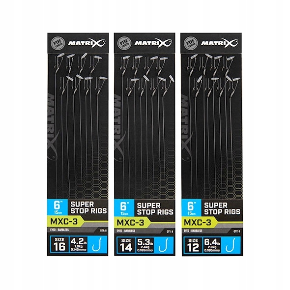 Matrix Przypony Stop Rigs MXC-3 Barbless #16 10cm