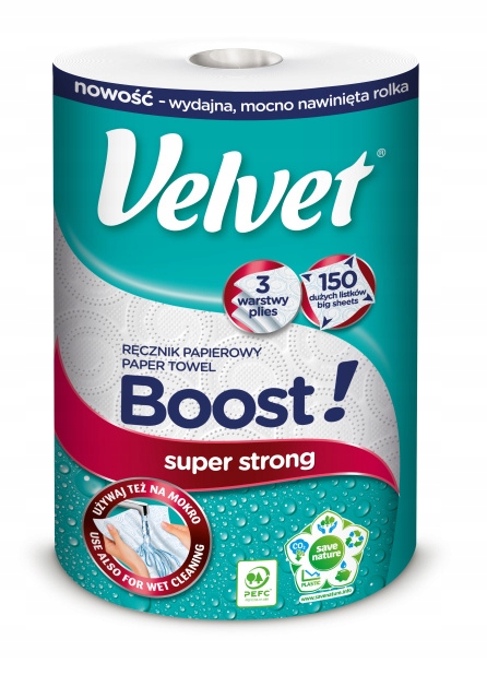 Ręcznik papierowy Velvet Boost! 1 rolka