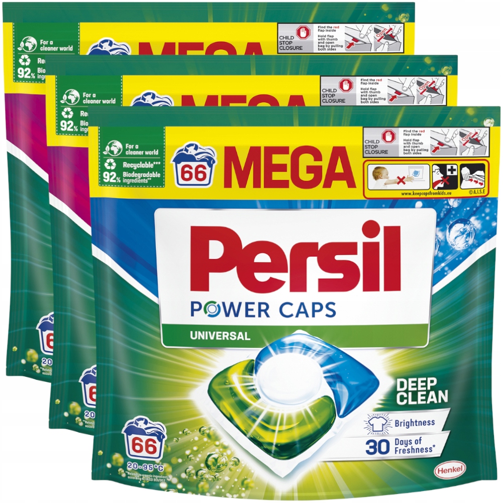 Persil Power Caps Kapsułki do prania MIX 3x 66szt