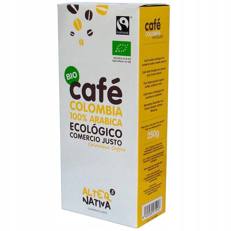 Kawa mielona Arabica Colombia fair trade bio 250 g