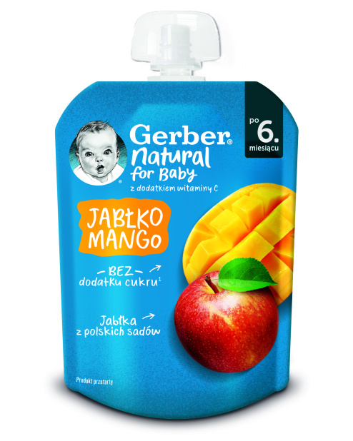 Gerber Deserek w tubce jabłko mango po 6 miesiącu 80g