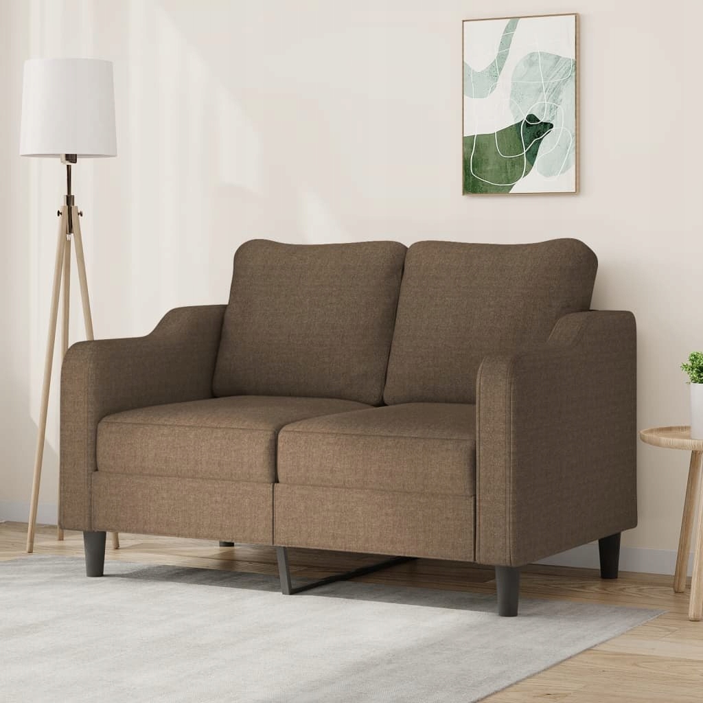 SOFA 2-OSOBOWA, BRĄZOWA, 120CM TKANINA