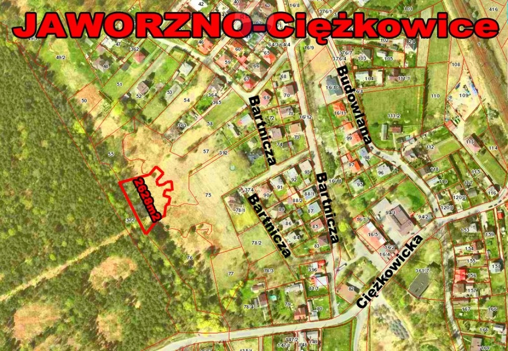 Działka, Jaworzno, Ciężkowice, 2628 m²