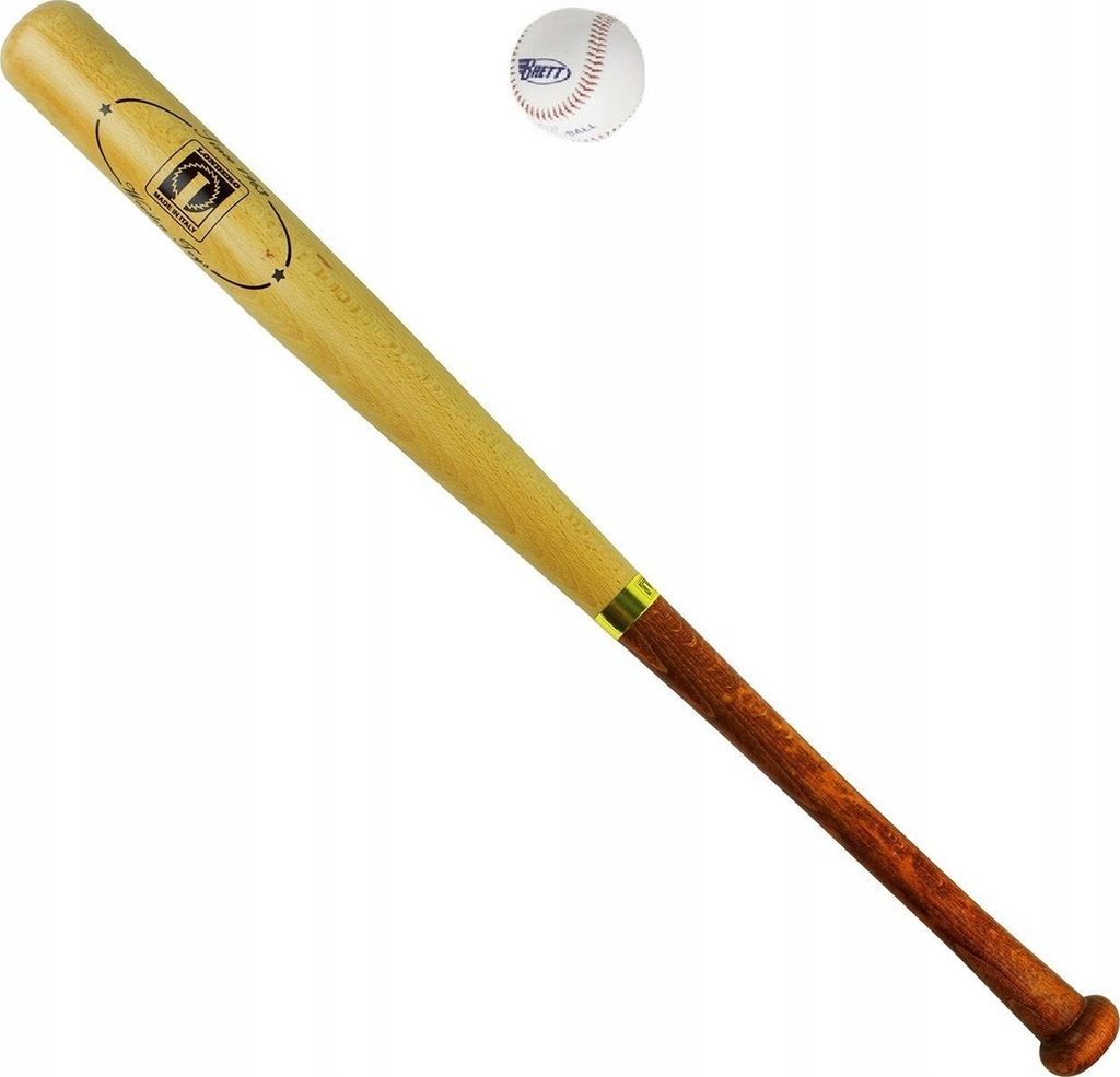 Lucio Londero Drewniany Kij Baseballowy LONDERO 75 cm z Piłką do Baseballa