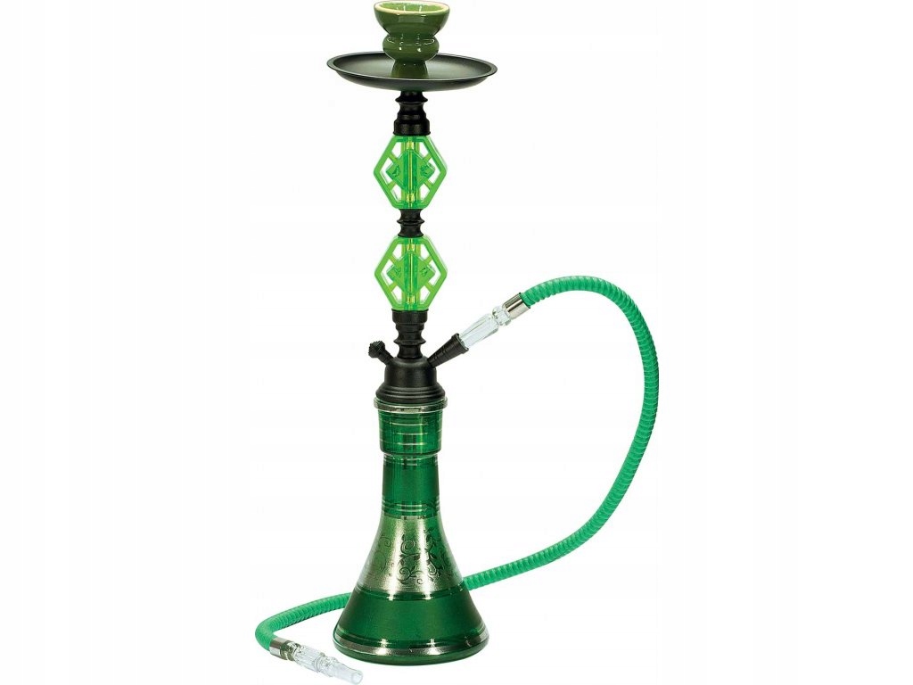 Fajka Wodna Shisha Zielona 54cm Zdobiona