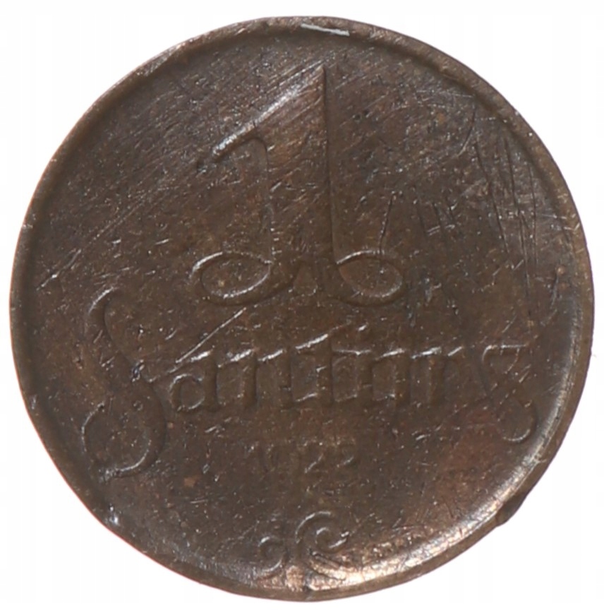 1 santim - Łotwa - 1922 rok