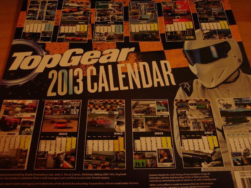 Kalendarz Top Gear 2013 ścienny