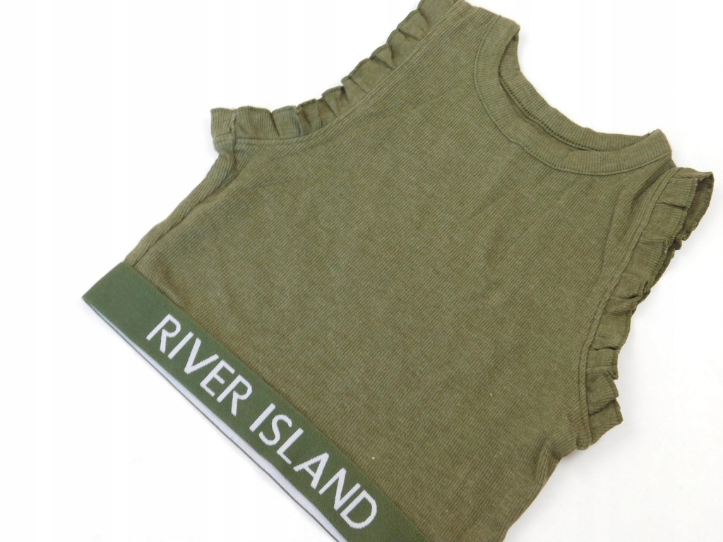 2204g50 RIVER ISLAND top KHAKI falbana128 cm